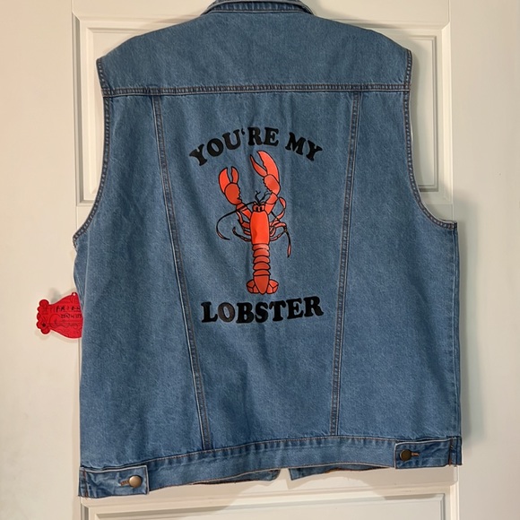 Friends denim vest you’re my lobster new xl - Picture 2 of 6